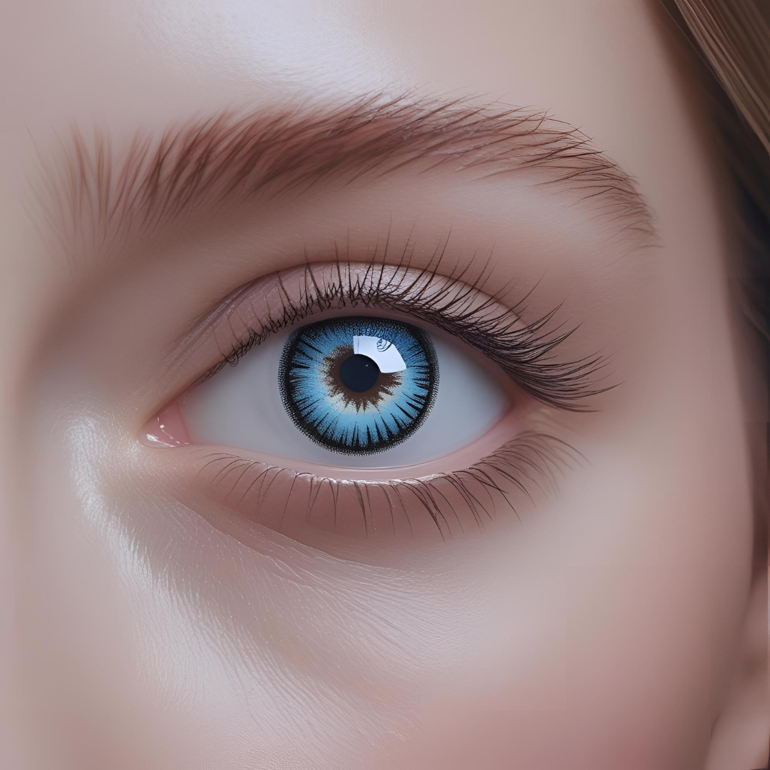 C. Blue Colored Contact Lenses – Glamji PureLine (1-Year)
